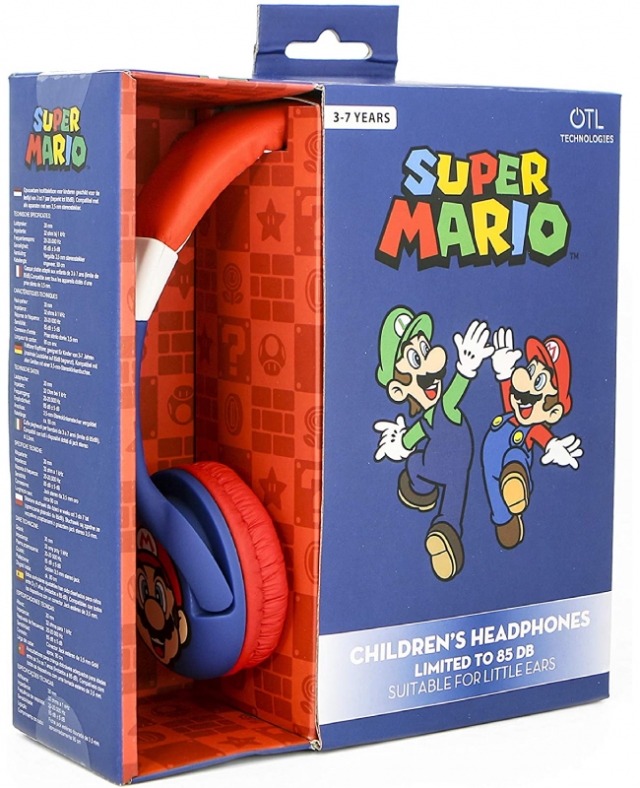 Auscultadores Gaming Com Fios Junior - Super Mario (Multiplataforma)