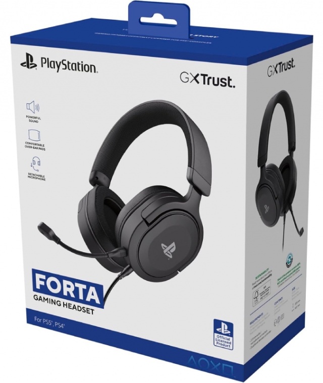 Auscultadores Gaming GX Trust FORTA Preto PS5 | PS4 | PC